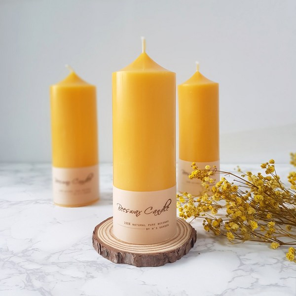  에이치스가든 천연밀랍초 100%밀랍 양초 기도초 밀랍캔들 선물박스, 1개, 360g 