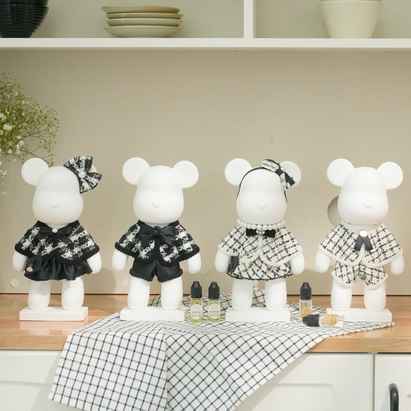 르마엔베어 빅베어브릭 석고방향제 대형베어브릭 인테리어소품 르마앤베어 실내 디퓨저 집, 블랙곰순이(일랑), 선택안함