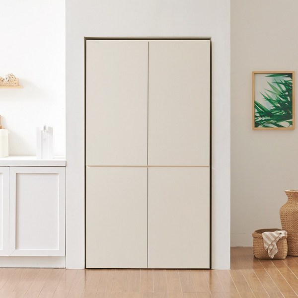 파인 올인원 홈카페장 1000 주방수납장 팬트리장, 화이트(HBC909W0C)