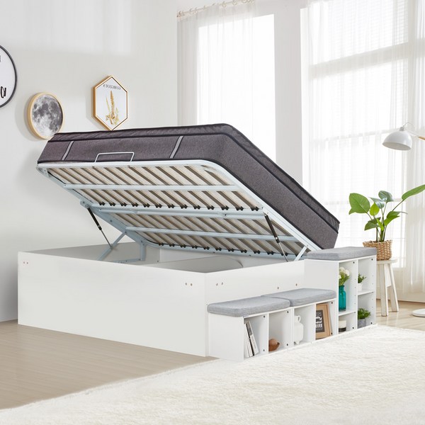 스스디 리프트업 수납침대(공간박스제외 매트제외), 리프트업 수납침대 Q_가로형 600