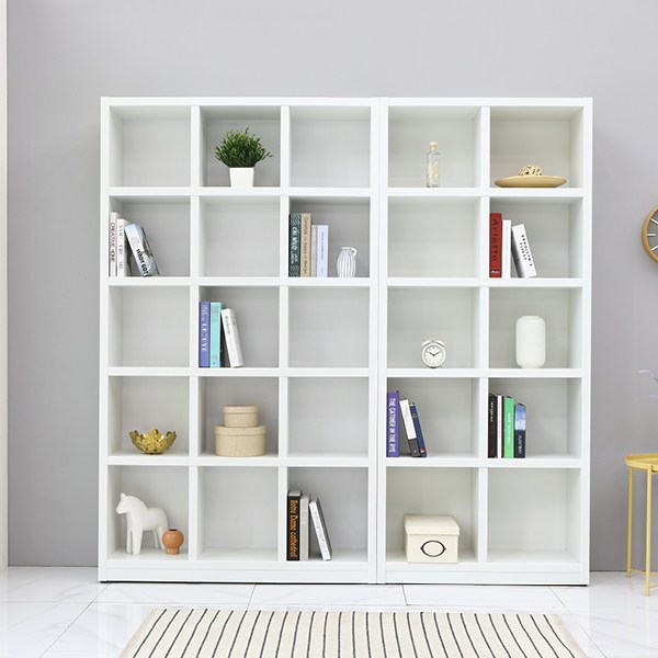  나산가구 대박 1200 5단 책장, 화이트 