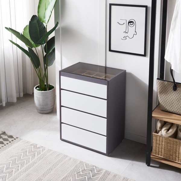 몽스 아일랜드 수납 드레스룸서랍장 600/800/1200 3colors 이케아, 그레이화이트