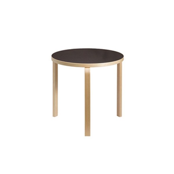 아르텍테이블 원목 식탁 사각 심플한 사무용 책상 가정용 소규모 가구 테이블 4인용 원형 라운드테이블, B. 블랙 3 다리 원형 테이블