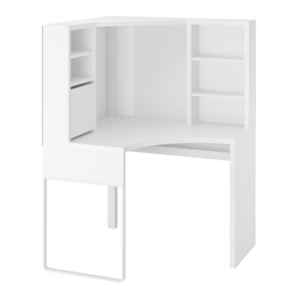  이케아 MICKE 미케 코너워크스테이션 화이트 100x142cm 203.542.84, 화이트203.542.84 