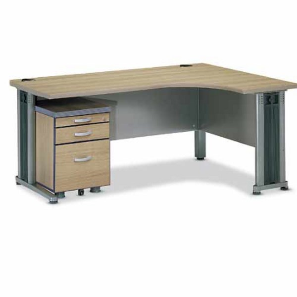  가구뱅크 (좌측형) L퍼즐 웨이브 사무실책상 가구 사무용 책상 1400 1600 1800 ㄱ자 L형 컴퓨터 학생책상 조립식, 에어포트 