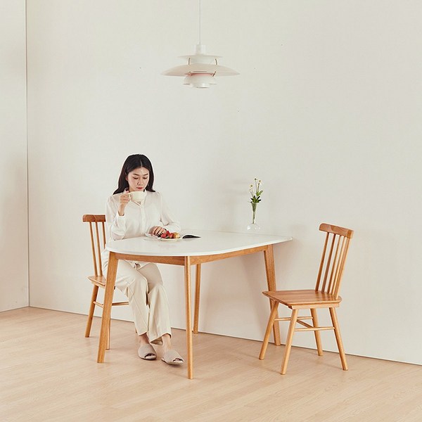  이노센트 엔젤라 1000 반원 식탁 테이블 i103711, 내추럴 