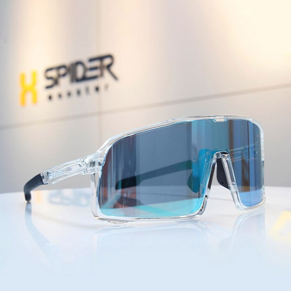 스파이더몬스터 자전거 고글 스포츠 등산용 고글 낚시 라이딩 선글라스, 스피더 G12 (아이스블루/임팩트)