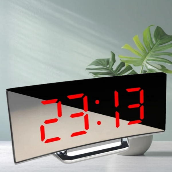 대신스토어 탁상 테이블 LED 디지털 시계 알람기능, 레드(Red)