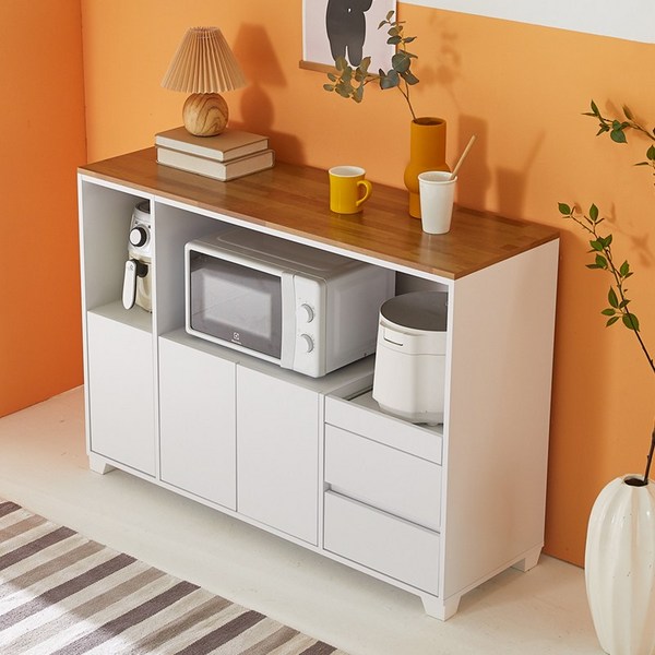 블리스데코 델리아 1200 주방수납장 BER125_C, 멀바우화이트