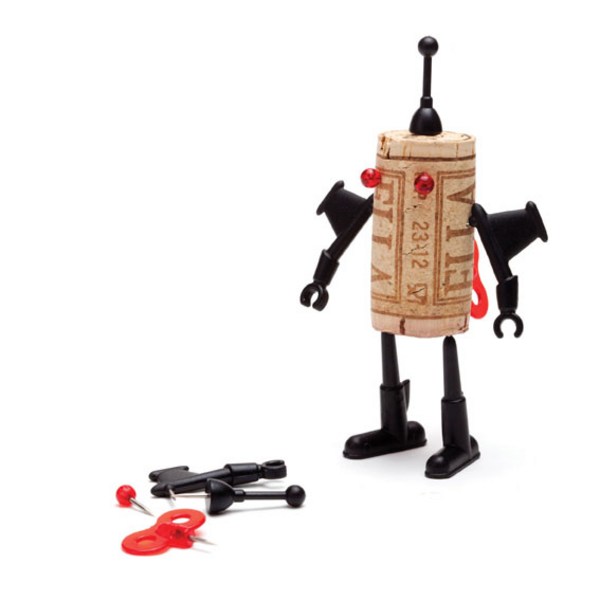 몽키비즈니스 와인 코르크 DIY 로봇 코르커스, 유리 Yuri, 1세트