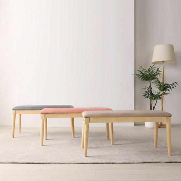 린백 원목 다이닝 식탁 벤치스툴 LB25K, 그레이