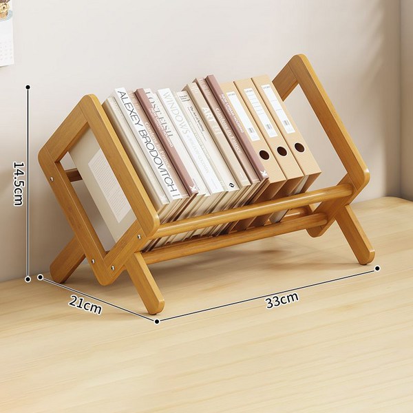 원목 책꽂이 간이 미니 책꽂이 소형, 노란색