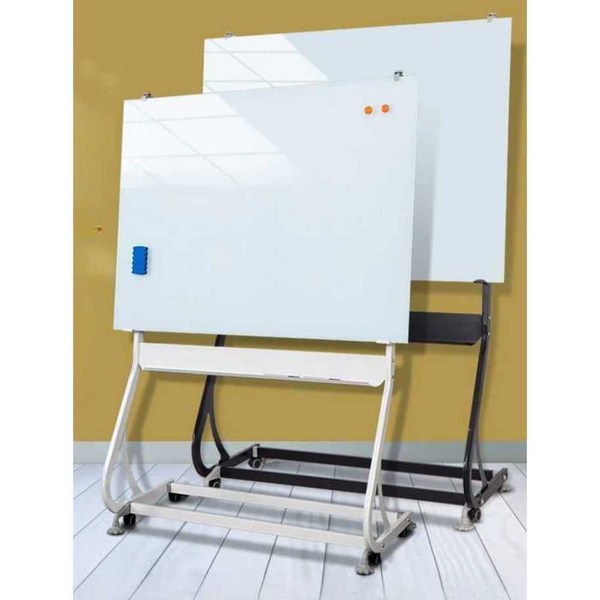 데스커화이트보드 이동 스탠드 이동식 양면 선반