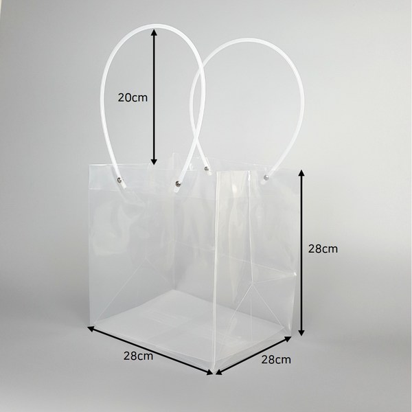 투명 사각 화분 비닐 쇼핑백 5p