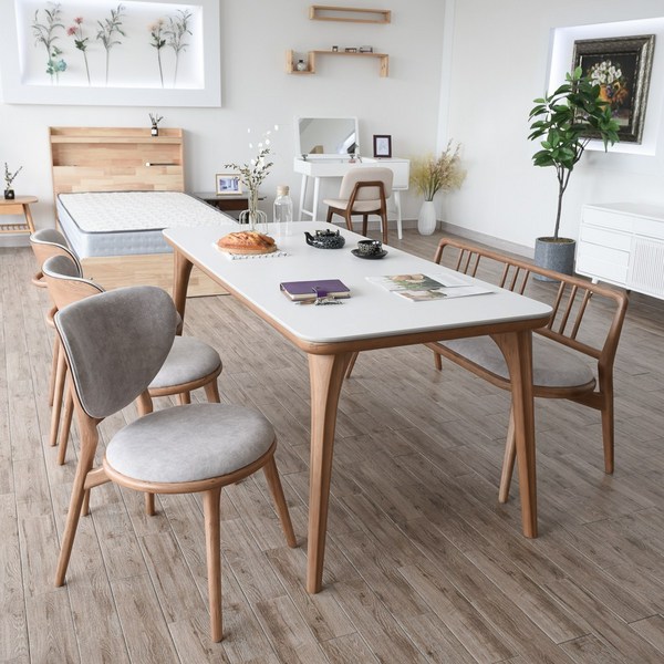 이즈네이처 키에나 포세린 세라믹 6인용식탁세트 4인용식탁세트, A타입(그레이)