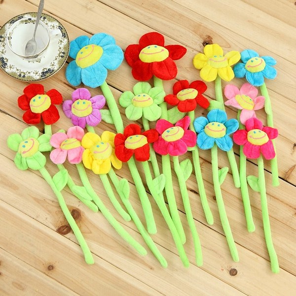  시우리빙 스마일 플라워 철사 인형 9p 세트, 색상별 