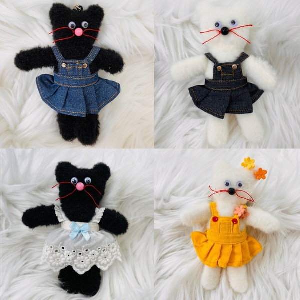  모남희 키링 모남희옷 모루인형 원피스 드레스 인형옷 모음, 그린 원피스, 1개 