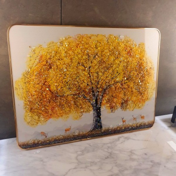 쿠칭아일랜드 돈벼락 재물가득 부자되는 액자 돈들어오는 황금돈나무, 골드