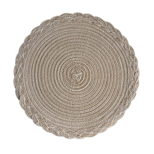 4PCS 짠 Placemats 단열 매트