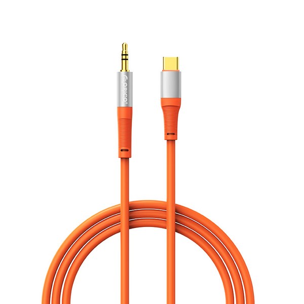 오리코 3.5mm AUX 오렌지 오디오 케이블 5개