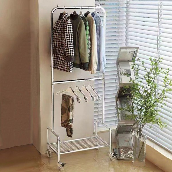 Zuge 이동식 2단 조절 행거 튼튼한 시스템 옷걸이행거