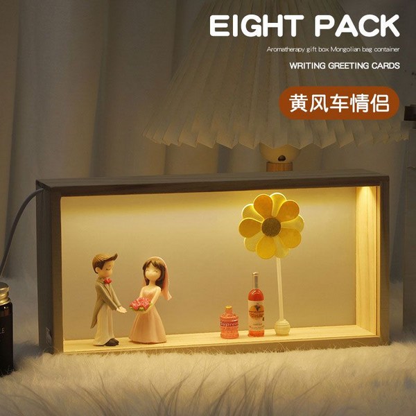  루니트장식장 LED선반 와인 캐비닛 미니멀 선반 벽걸이 벽 레스토랑, 4. 루니트장식장(옵션이미지참조) 