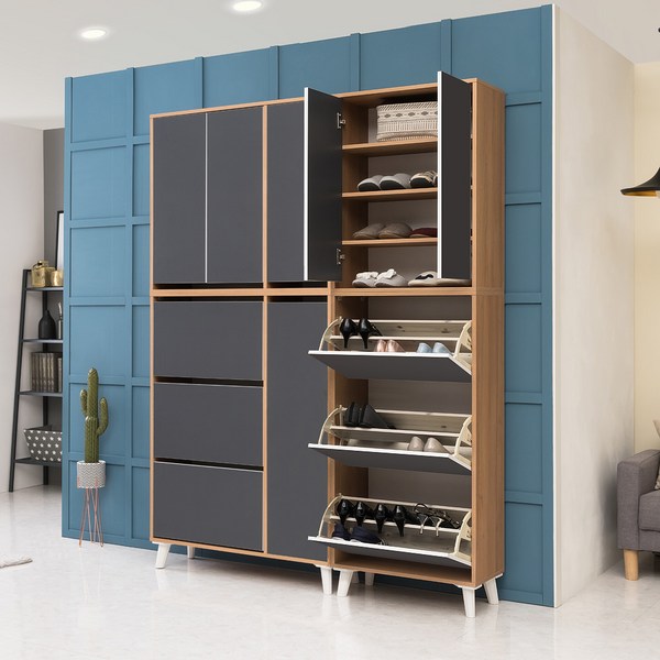  인서트 폴딩 신발장 현관신발장 신발정리대, 인서트 600 상부장, 올화이트 