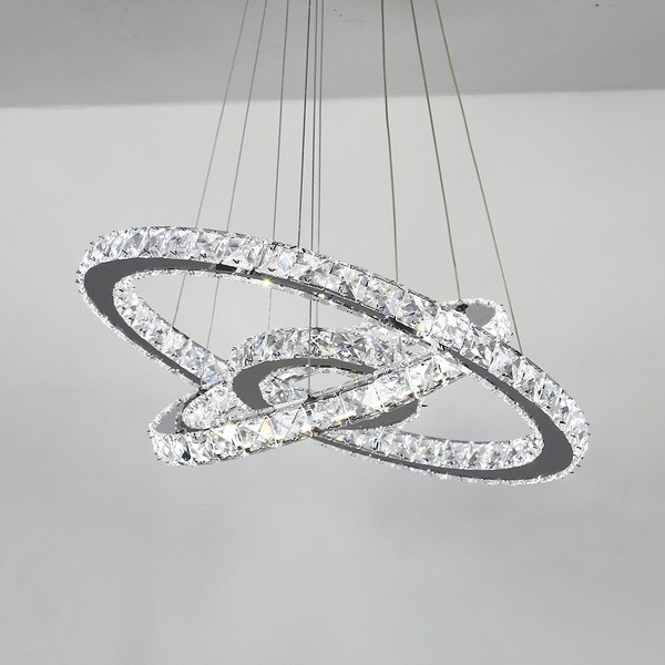  LED 쓰리링 펜던트 식탁등 크리스탈 럭셔리 인테리어 식탁 조명, 2. LED쓰리링 주광색 