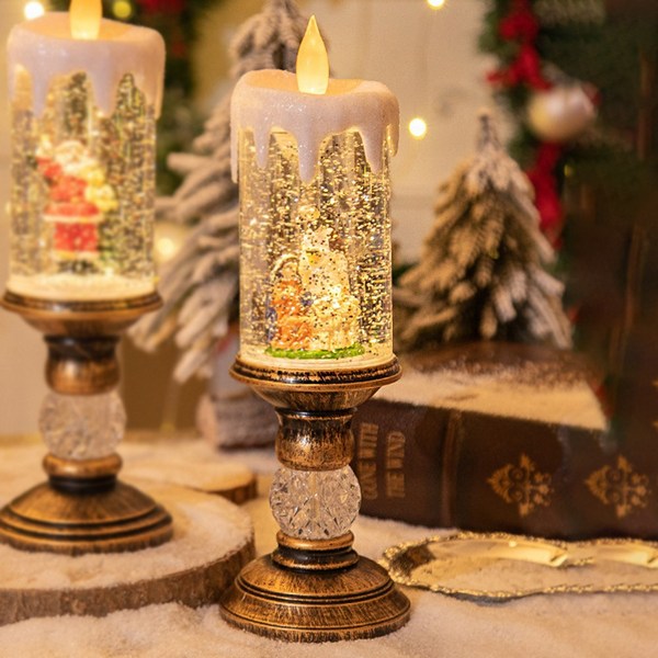 엔틱촛대 크리스마스 스노우볼 워터볼 무드등 스노우글로브, 엔티크 스노우볼 / 예수, 1개