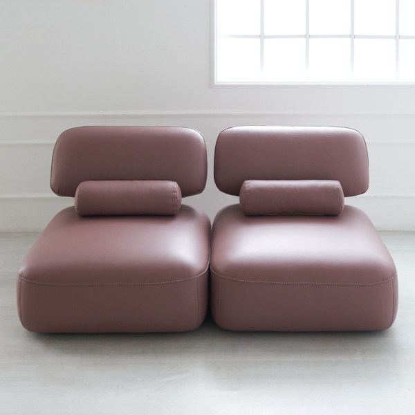 [디바체]제노바 모듈 3인용 쇼파, 이태리천연면피가죽 클라우드화이트