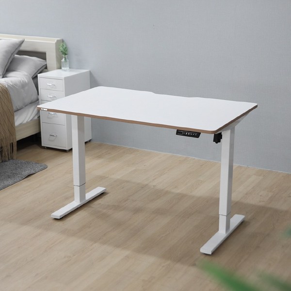  핏쳐 E1 커스터마이징 전동식 모션데스크, 오크, 1400mm, E1플러스 화이트 