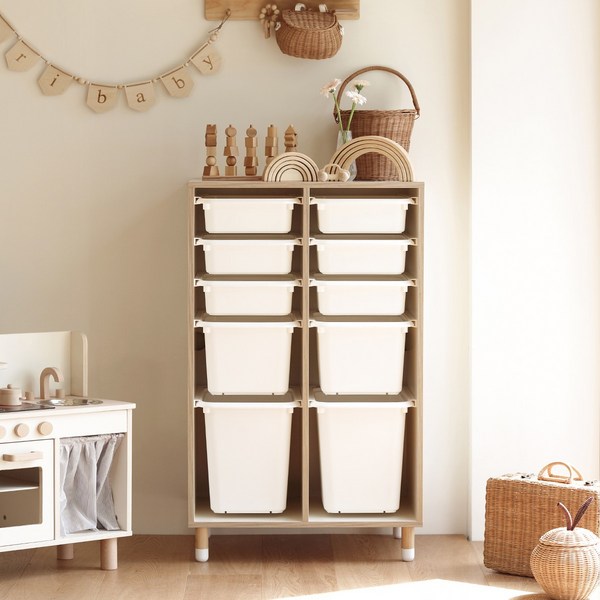  [아이엔지홈] 토리 700 키즈 수납장 크림버치 