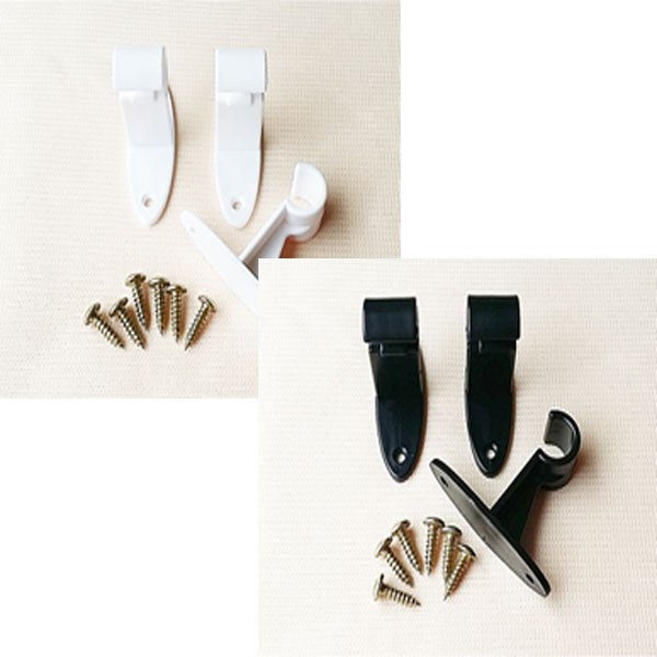  드림아트 15mm 커튼봉용 브라켓 부자재, 블랙 1세트 