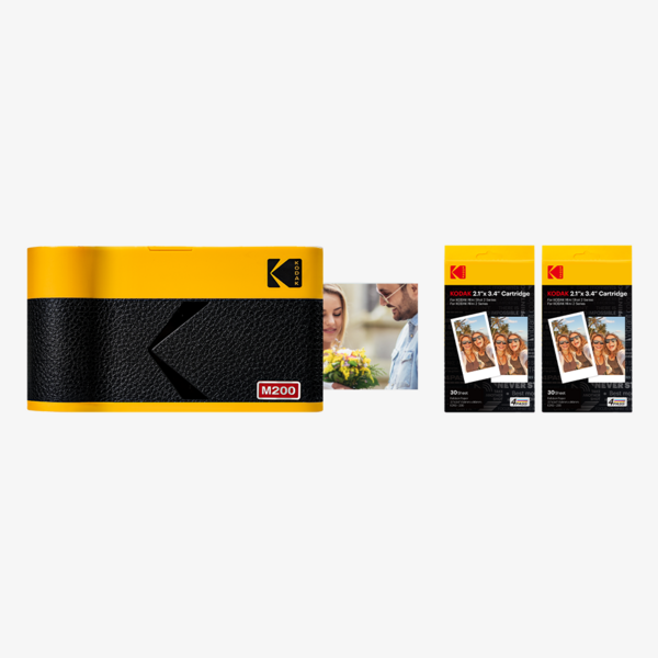  [신제품] 코닥 미니 2 ERA 포토프린터 사진인화기+카트리지 68매 번들, 옐로우 