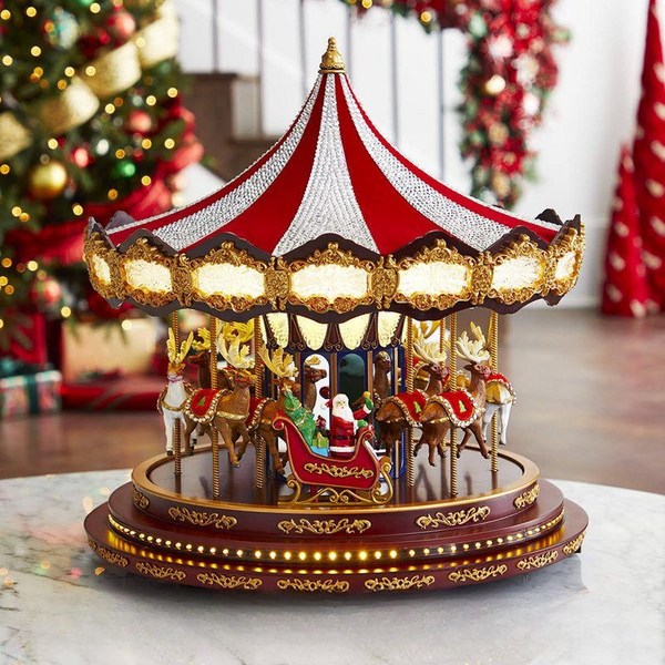 코스트코회전목마 이벤트소품 감성 소품 장식품 회전목마 관람차 박스 생일, A
