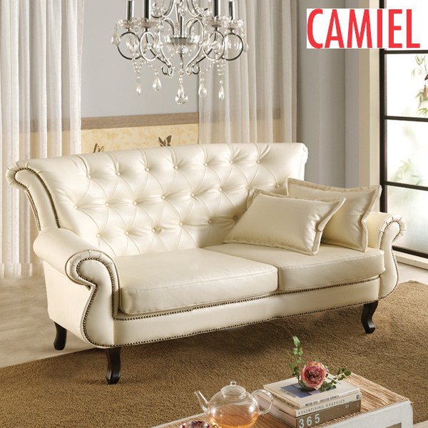 까미엘 클래식엔틱 2인소파 (TY_C2001), 아이보리