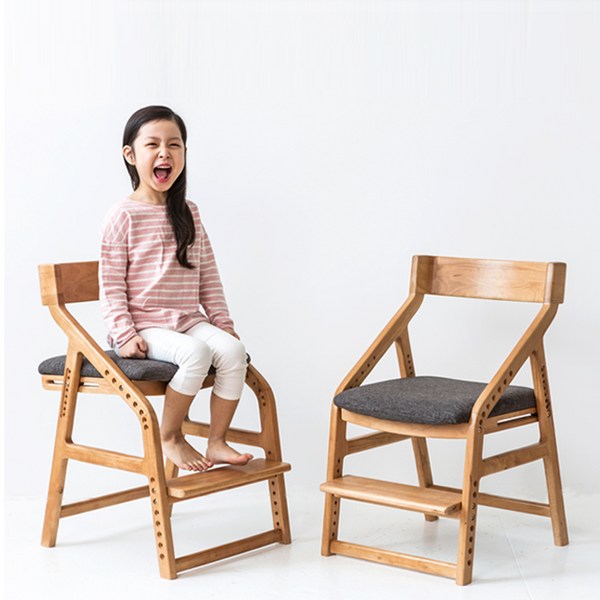 비카 스텝판 어린이 식탁의자, 인조가죽 브라운