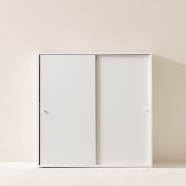 룸앤디 스르륵 800도어 E0등급 3단 슬라이딩 미닫이 슬림 수납장, 스르륵 800도어_화이트