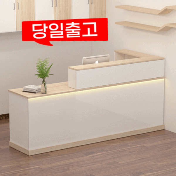 MANGO FACTORY 인포메이션 안내데스크 카운터 테이블 계산대, 100CM, 좌측모서리, 블랙