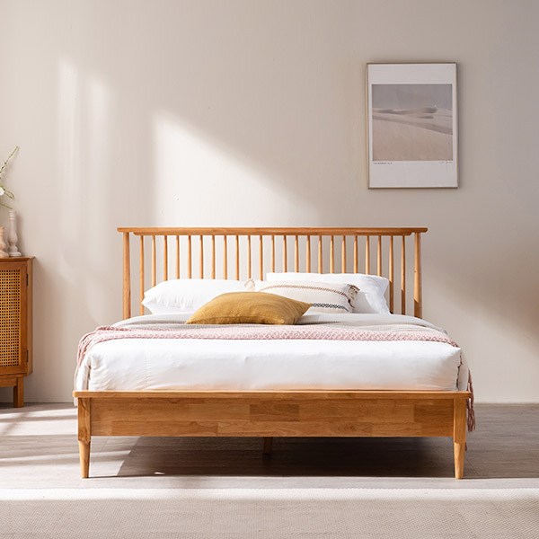  [삼익가구] 위럭스 원목 침대(매트제외-퀸), 내추럴 