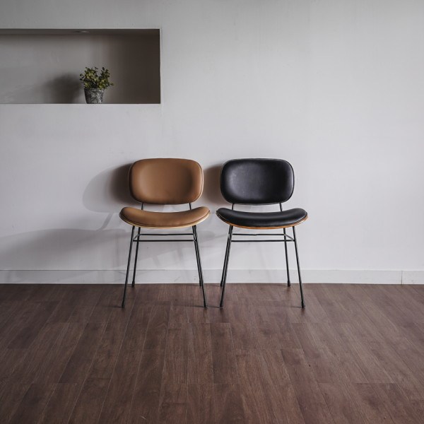  [큰바다가구점] 위드 체어 / 쿠션이 푹신한 예쁜 의자, 색상:블랙, 1개 