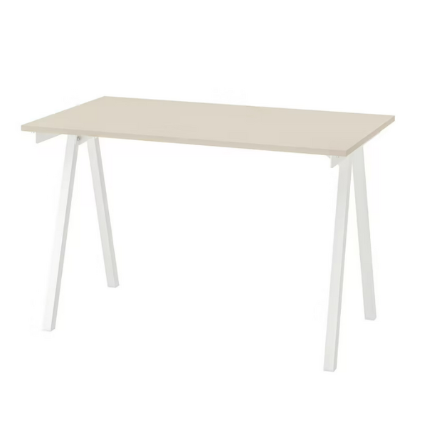 이케아 TROTTEN 트로텐 책상 베이지/화이트 120x70cm 294.343.90