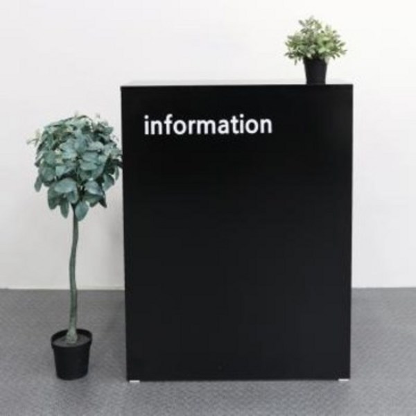 에스엔케이 카운터/심플/미니안내데스크/information(지방택배가능)/3단서랍(무료조립이벤트), 800블랙(기본)