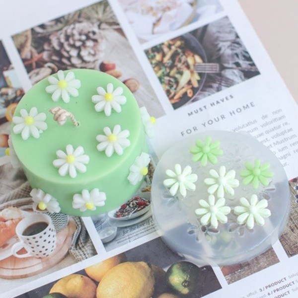  수제몰드 - 데코 데이지 미니 플라워 7구 