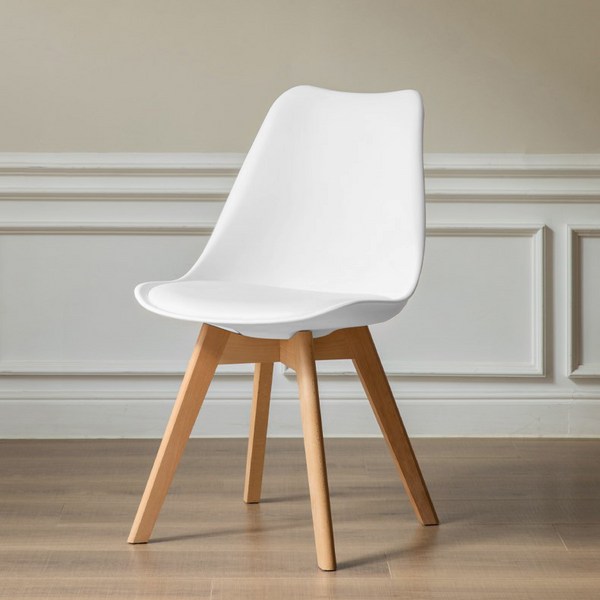  로얄다이아 에펠의자 인테리어의자 카페 화장대 의자 식탁의자 포인트체어 DIY의자, 화이트 에펠체어, 1개 