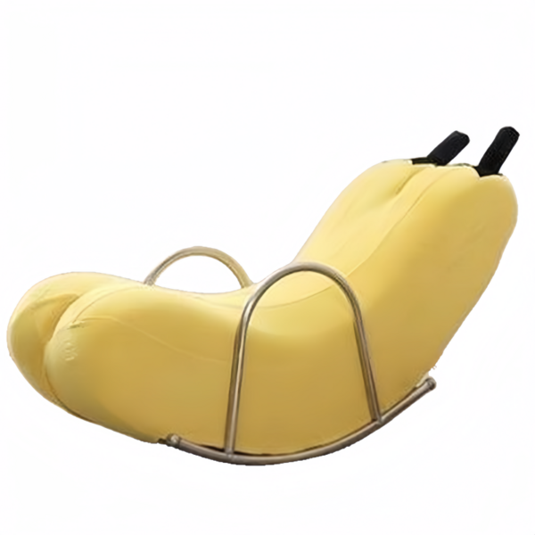 Montheria 흔들의자 패션 바나나 1인용쇼파 캐주얼 릴렉스 C395-16, 프리미엄 원단, 노란색, 1개