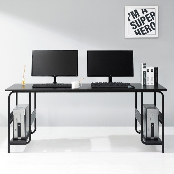 누마 감마 1인용 2인용 컴퓨터 책상, CD1760(2인용)-화이트