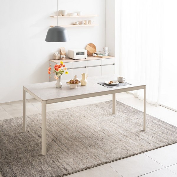  리바트 벤타나 6인 세라믹 식탁 (2색), 매너티그레이 