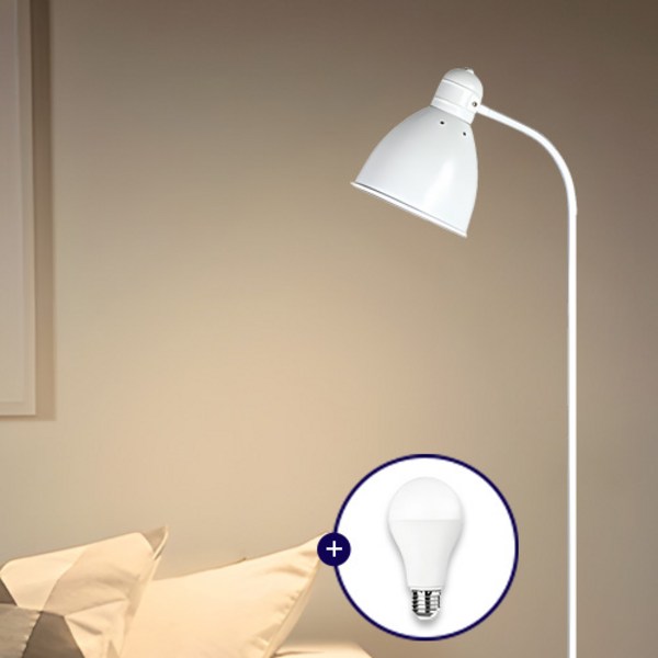  케이시조명 침실스탠드조명 플로어스탠드 거실 장스탠드 LED 노란불 전구포함 