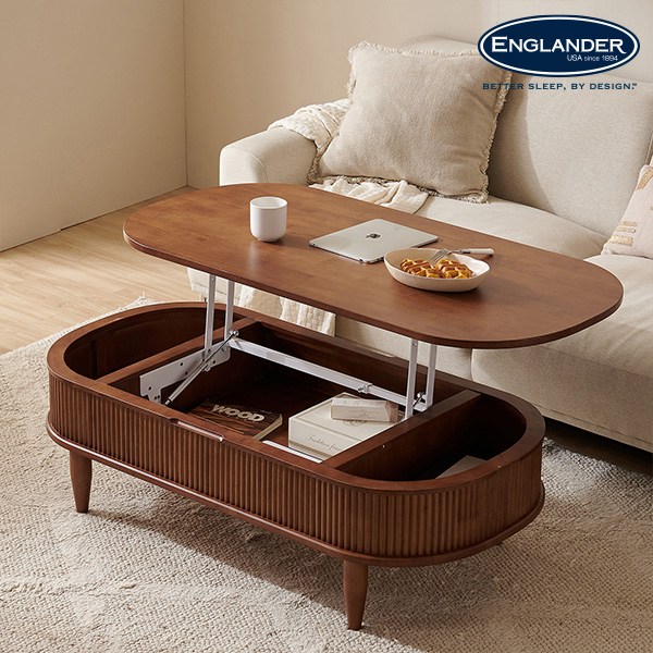 잉글랜더 오슬로 원목 리프트 테이블 1200 A타입, 내츄럴브라운